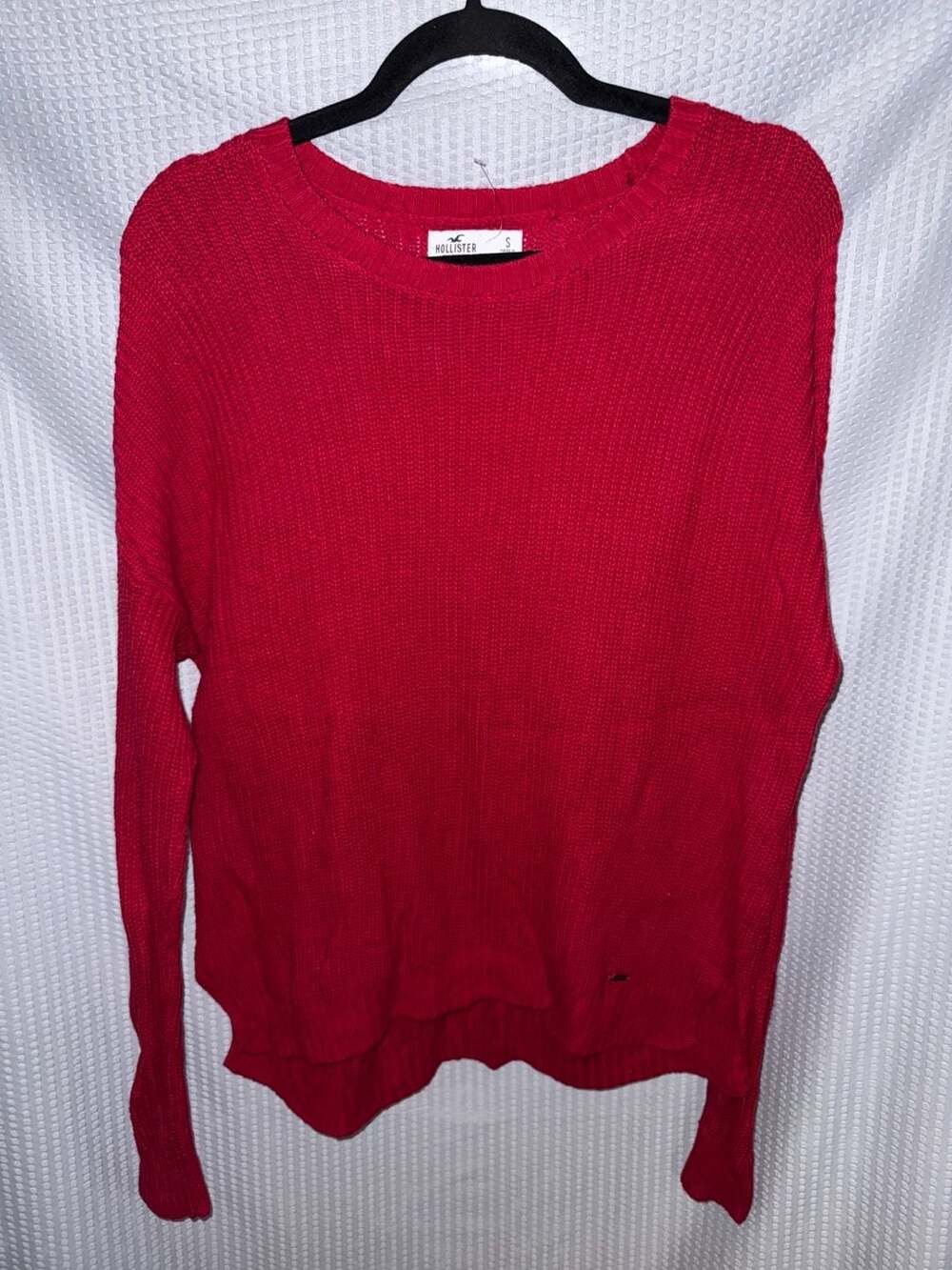 Hollister Red Long Sleeve Pullover Sweater Size S